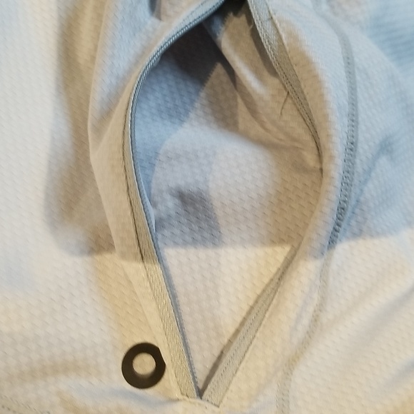 KPSlin white hooded running top w/ back zipper sz M EUC - Picture 6 of 8